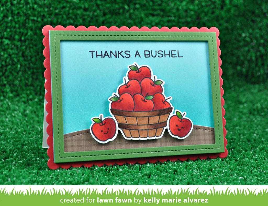 thanks a bushel card lawn fawn stamp set for teachers