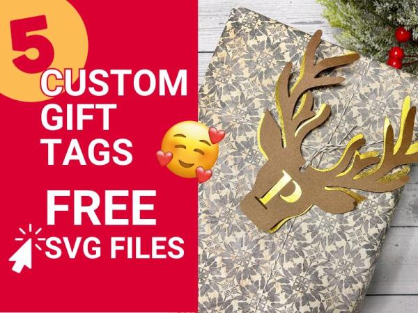 Custom Christmas Cricut Gift Tags with FREE Template