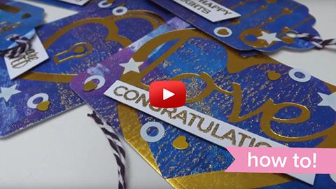How To: Hot Foiled Gift Tags by Christine Smith
