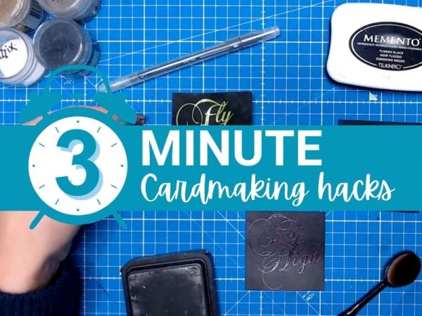Coloured Heat Embossing Effect - 3 Minute Cardmaking Hack