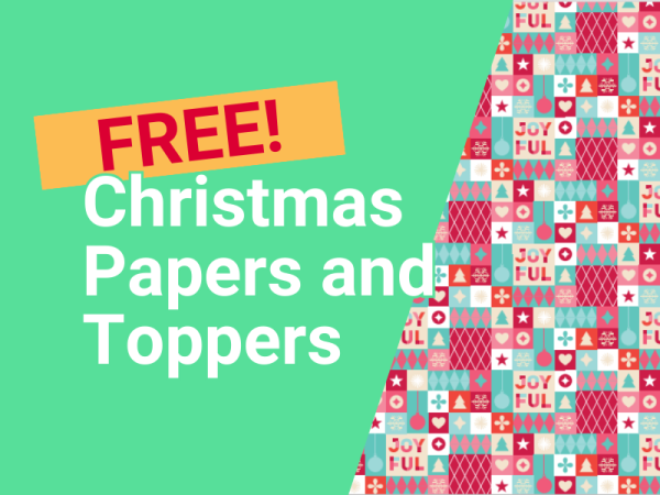 FREE Digi Papers - Christmas Papers and Toppers