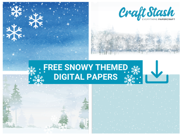 Free Digital Paper - Snowy Background Patterns for scrapbooking and cardmaking