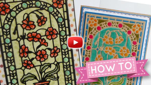 HOW TO: Pretty Quick Stained Glass Collection - Potted Blooms - by Lisa Plummer