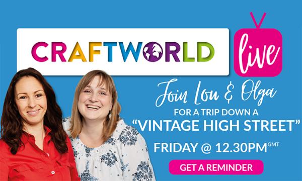 CraftWorld Live Paper Discovery Vintage High Street collection
