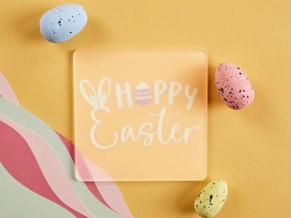 Cricut Project Idea for Beginners - Easter Coaster