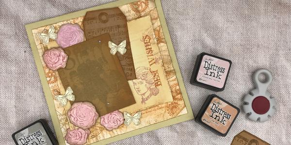 Vintage Card Tutorial with Creative Stamping 70