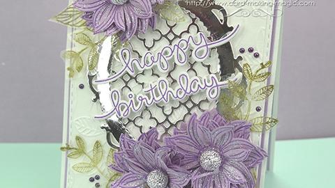Cardmaking Tutorial: Layered petals and stamping on acetate