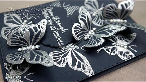 HOW TO: Silver Butterflies complete box and card - masculine style - by Christina Griffiths