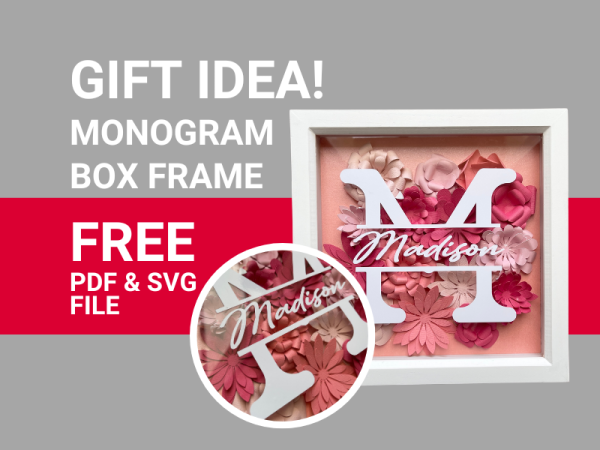 Framed Monogram Box Tutorial with FREE TEMPLATE