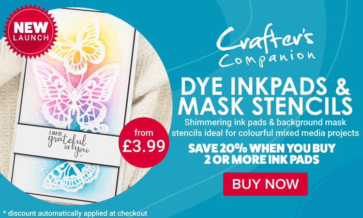 Crafter's Companion dye inkpads and mask stencils