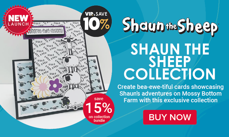 Shaun the Sheep - Create bea-ewe-tiful cards showcasing Shaun's adventures on Mossy Bottom Farm with this exclusive collection