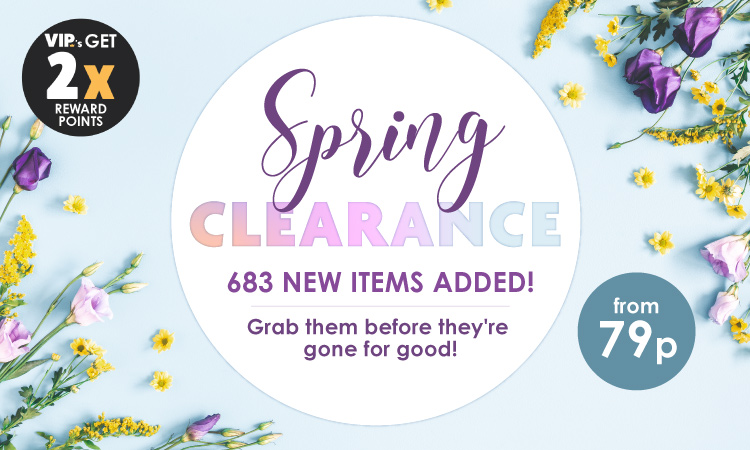 Spring Clearance - bag a bargain before they're gone!