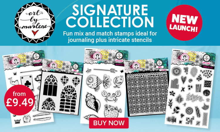 Art By Marlene Signature Collection - Fun mix and match stamps ideal for journaling plus intricate stencils